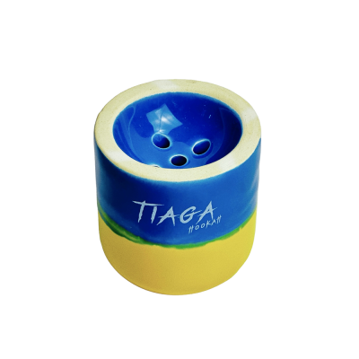 Глиняна чаша Tiaga Hookah Blue Yellow (Жовтий Синій) Глиняна чаша Tiaga Hookah Blue Yellow (Жовтий Синій)