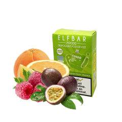 Elf Bar Pi9000 Raspberry passion fruit orange (Малина Маракуя Апельсин) Одноразовий POD