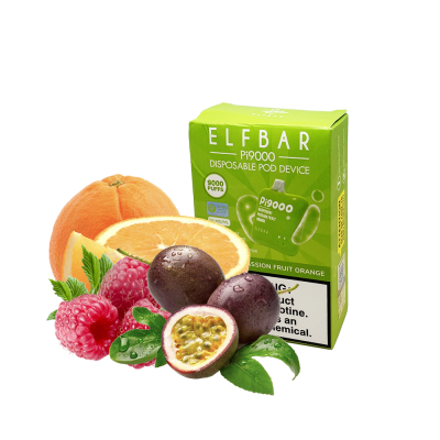 Elf Bar Pi9000 Raspberry passion fruit orange (Малина Маракуя Апельсин) Одноразовий POD