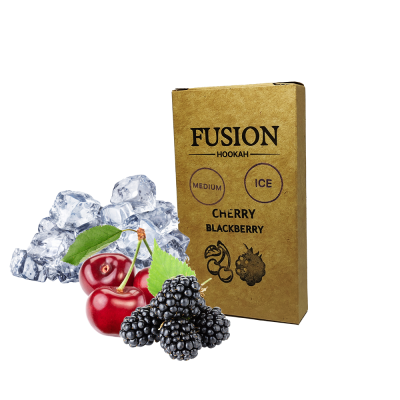 Тютюн Fusion Medium Ice Cherry Blackberry (Вишня Ожина Лід, 100 г)