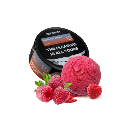 Тютюн Gedonist №18 Raspberry sorbet (Малиновий Сорбет, 100 г)
