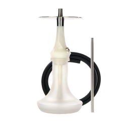 Кальян Totem Hookah Monolit Micra Silver Shine (Білий перламутр, повний комплект)