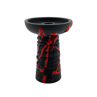 Глиняна чаша Gusto Bowls Classic Phunnel Glaze Black Red (червона поливка)