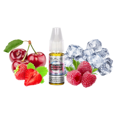Рідина Elfliq Strawberry Raspberry Cherry Ice (Полуниця Малина Вишня та Лід, 50 мг, 10 мл)