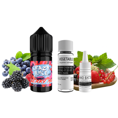 Набір для самозамішування Crazy Juice Berry Mix (Ягідний Мікс, 50 ​​мг, 30 мл)