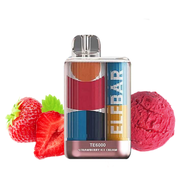 Elf Bar TE6000 color Strawberry Ice Cream (Полуничне Морозиво) Одноразовий POD