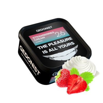 Тютюн Gedonist №26 Strawberry Cream (Полуниця Крем, 200 г)
