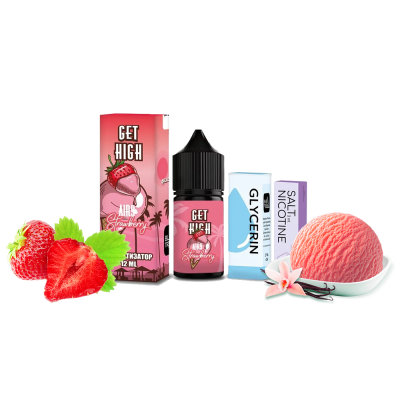 Набор для самозамеса Get High Airy Strawberry (Айри Стравберри, 50 мг, 30 мл)