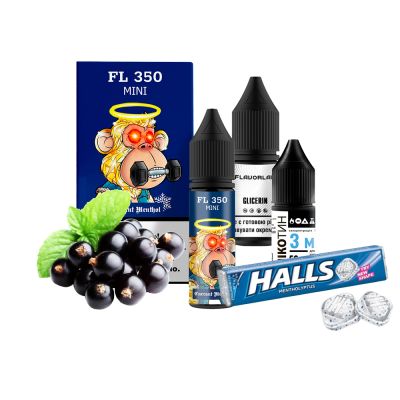 Набір для самозамішування Flavorlab FL350 mini Currant Menthol (Смородина Ментол, 50 мг, 15 мл)
