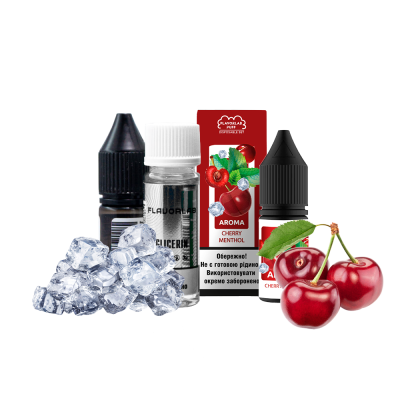 Набір для самозамішування Flavorlab Puff Cherry mentol (Вишня ментол, 50 мг, 10 мл)