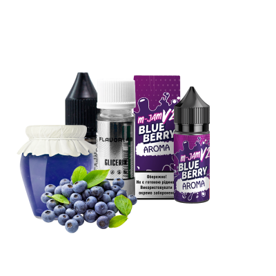 Набір для самозамішування Flavorlab M-Jam V2 Strong Blueberry (Чорниця, 65 мг, 30 мл)
