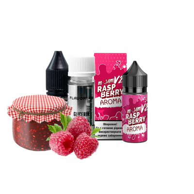 Набір для самозамішування Flavorlab M-Jam V2 Strong Raspberry (Малина, 65 мг, 30 мл)