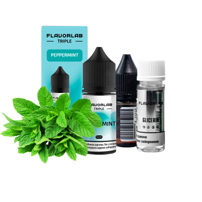 Набір для самозамішування Flavorlab Triple Strong Peppermint (М'ята, 65 мг, 30 мл)