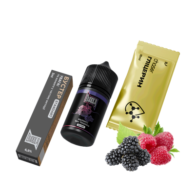 Набір для самозамішування Chaser Black Blackberry Sour Raspberry Ultra (Ожина Кисла Малина, 65 мг, 30 мл)