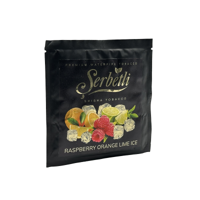 Тютюн Serbetli Raspberry Orange Lime Ice (Малина Апельсин Лайм Лід, 100 г)