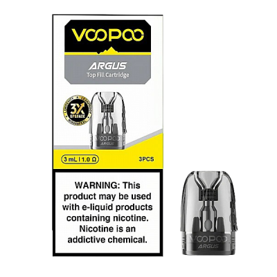 Картридж Voopoo Argus Pod Top Filling 1.0 Ом 3 мл Картридж Voopoo Argus Pod Top Filling 1.0 Ом 3 мл