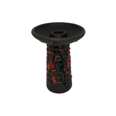 Глиняна чаша Gusto Bowls Alien Black Red (червоно-чорне поливання)