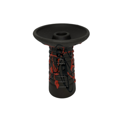 Глиняная чаша Gusto Bowls Alien Black Red (красно-чёрная поливка)