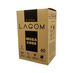 Горіхове вугілля для кальяну Lagom (1 кг, 60 шт, р25x30)