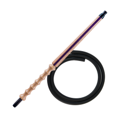 Мундштук для кальяну з дерева Karma Hookah Line Violet + шланг Soft Touch (Фіолетовий)