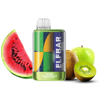 Elf Bar TE6000 Kiwi Watermelon Green Apple (Киви Арбуз Зелёное Яблоко) Одноразовый POD