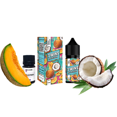 Набір для самозамішування Twins Melon Coconut (Диня Кокос, 50 мг, 30 мл)