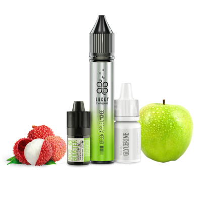 Набор для самозамеса Lucky Chrome Green Apple Lychee (Зелёное Яблоко Личи, 65 мг, 30 мл)