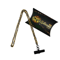 Персональний силіконовий мундштук Personalka Silicone Pro Chain Black Gold (Чорний із золотистим)