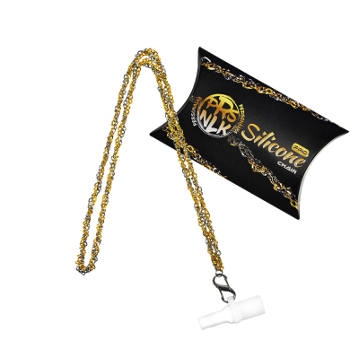 Персональний силіконовий мундштук Personalka Silicone Pro Chain Gold Silver (Золотистий з металіком)