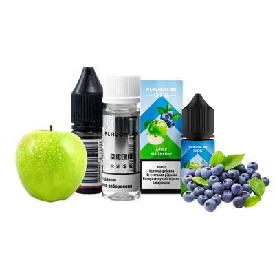 Набір для самозамішування рідини Flavorlab Ripe Apple Blueberry (Яблуко Чорниця, 50 мг, 30 мл)