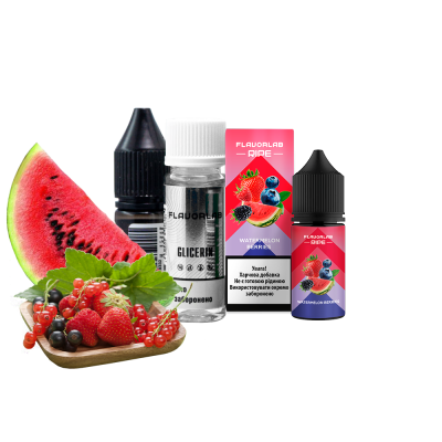Набір для самозамішування рідини Flavorlab Ripe Watermelon Berry (Кавун Ягоди, 50 мг, 30 мл)
