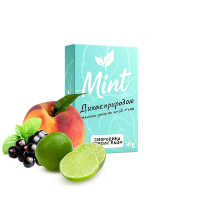 Кальянная смесь Mint Смородина Персик Лайм (50 г)
