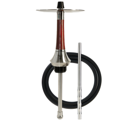 Кальян Totem Hookah Monolit Ultra Wood Cherry (червоний, базовий комплект, сталевий мундштук)