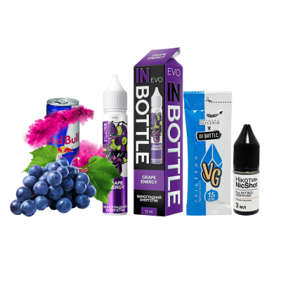 Набір для самозамішування In Bottle EVO Grape Energy (Виноградний енергетик, 50 мг, 30 мл)
