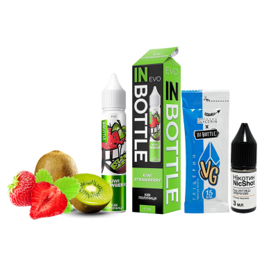 Набір для самозамішування In Bottle EVO Kiwi Strawberry (Ківі та полуниця, 50 мг, 30 мл)