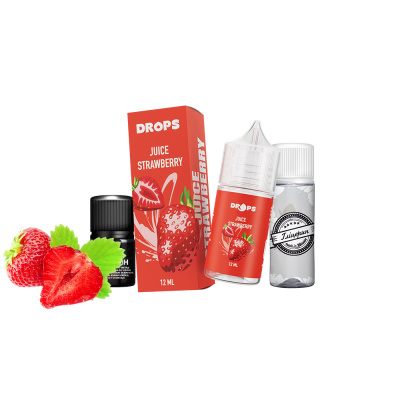 Набір для самозамішування Hype Drops Juice Strawberry (Полуниця, 50 мг, 30 мл)