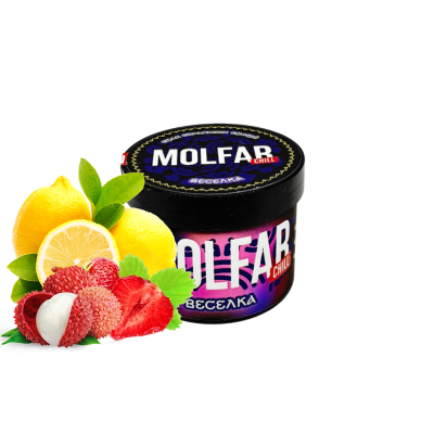 Тютюн Molfar Chill Line Веселка (Полуниця Лічі Лимон, 40 г)