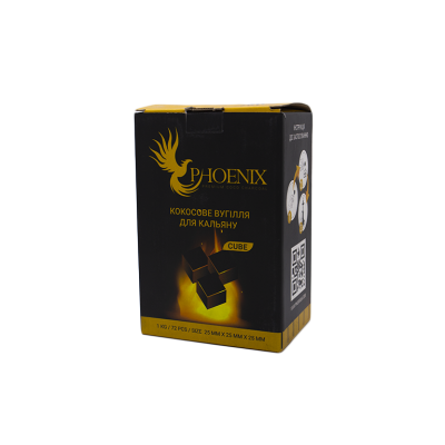 Кокосове вугілля для кальяну Phoenix (1 кг, 72 шт, р25)