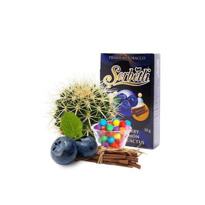 Табак Serbetli Blueberry Cinnamon Bubble Cactus (Черника Корица Жвачка Кактус, 50 г)