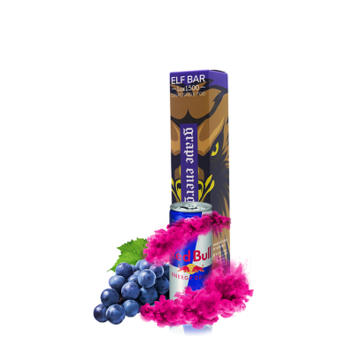 Elf Bar LUX 1500 Red Bull Grape (Виноградний Енергетик) Одноразовий POD 07941 Elf Bar LUX 1500 Red Bull Grape (Виноградний Енергетик) Одноразовий POD