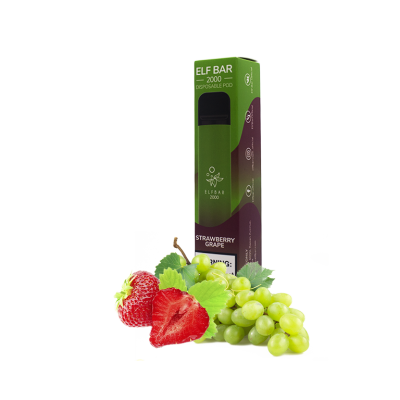 Elf Bar 2000 Strawberry Grape (Полуниця Виноград) Одноразовий POD