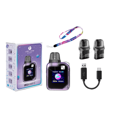 Lost Vape Ursa Baby 3 Pro 1300 Midnight Leather (Чорний, з картриджем) Багаторазовий POD Lost Vape Ursa Baby 3 Pro 1300 Midnight Leather (Чорний, з картриджем) Багаторазовий POD