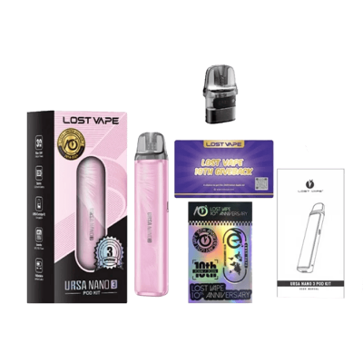 Lost Vape Ursa Nano 3 1200 Silk Rose (Рожевий, з картриджем) Багаторазовий POD Lost Vape Ursa Nano 3 1200 Silk Rose (Рожевий, з картриджем) Багаторазовий POD