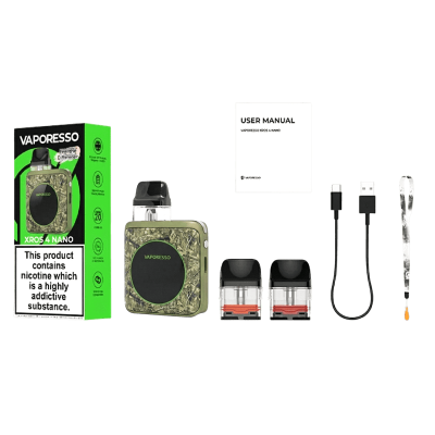 Vaporesso XROS 4 Nano 1350 Titanium Silver (Металік, з картриджем) Багаторазовий POD
