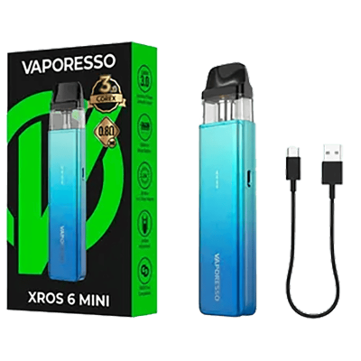 Vaporesso XROS 6 Mini 1600 Titanium Silver (Металік титан, з картриджем) Багаторазовий POD Vaporesso XROS 6 Mini 1600 Titanium Silver (Металік титан, з картриджем) Багаторазовий POD