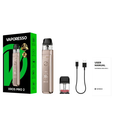 Vaporesso XROS PRO 2 KIT 2000 Gem Green (Зелений, з картриджем) Багаторазовий POD Vaporesso XROS PRO 2 KIT 2000 Gem Green (Зелений, з картриджем) Багаторазовий POD