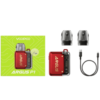 Voopoo Argus P1 Kit 800 Red (Червоний, з картриджем) Багаторазовий POD
