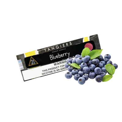 Табак Tangiers Noir №21 Blueberry (Черника, 100 г) Чёрная упаковка