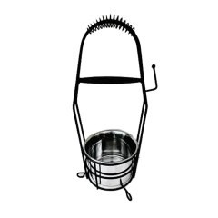Кошик для вугілля Garden Black Silver (Чорно-сріблястий)