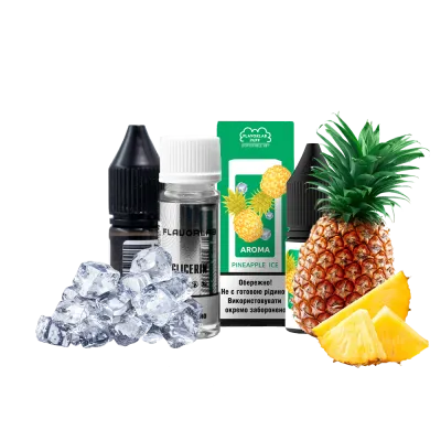 Набір для самозамішування Flavorlab Puff Pineapple ice (Ананас Льод, 50 мг, 10 мл)